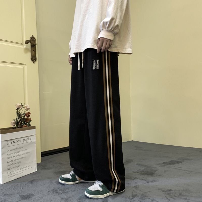 INS ストライプ  カジュアルパンツ