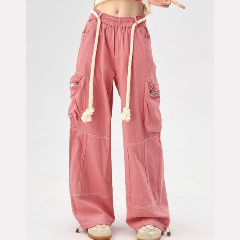 アメリカンスタイル ハイウエスト カジュアル INS大人气 ワークパンツ