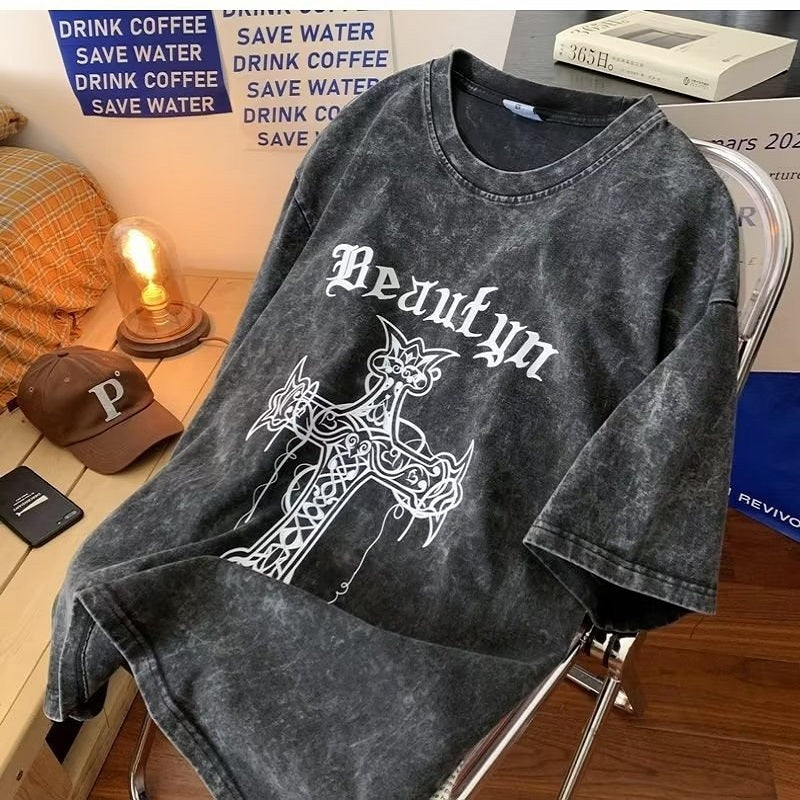 レトロハイストリートスタイル 半袖シャツ