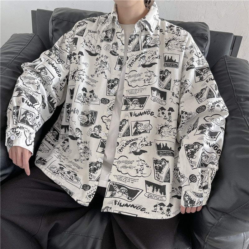 アメリカンコミック風 カジュアル シャツ