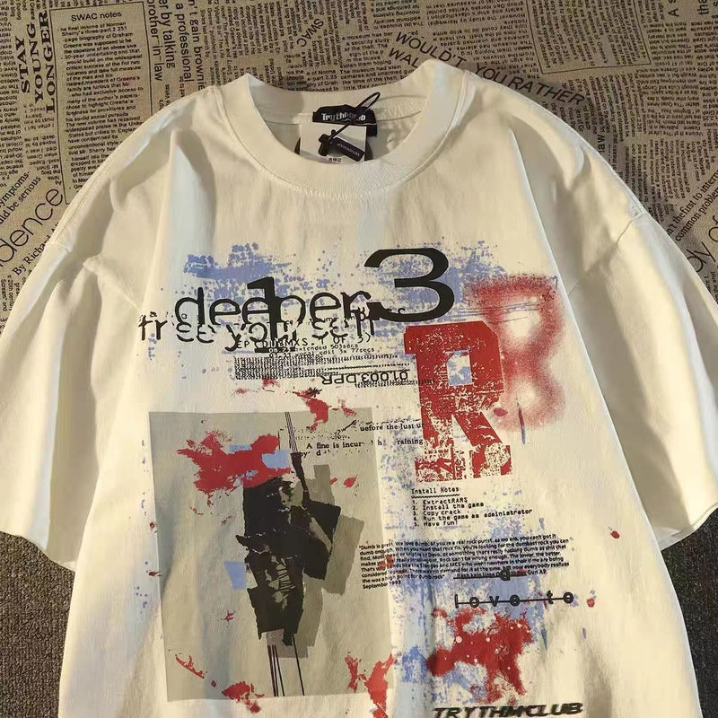 アメリカンスタイル hiphop ヒップホップ風 半袖シャツ