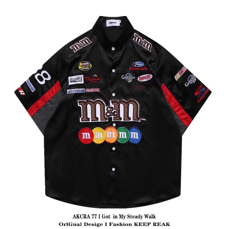 人気商品 超カッコイ アメリカンスタイル 機関車スタイル 半袖シャツ