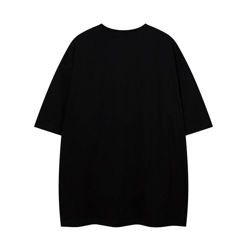 INS 丸首の ミニマルなデザイン だるいスタイル カジュアル 半袖シャツ