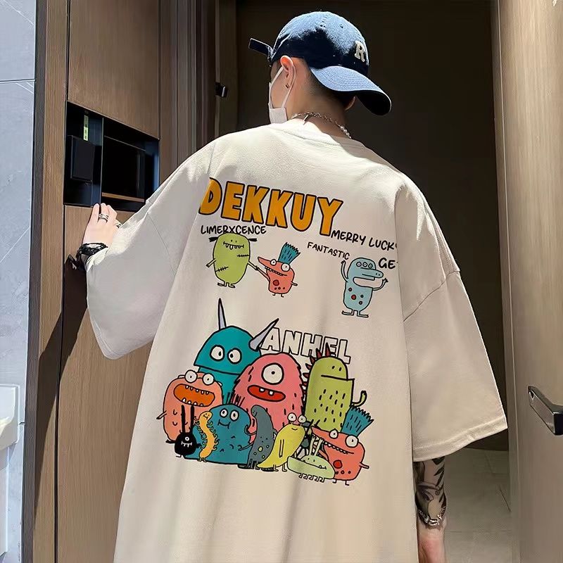 面白い かわいい漫画 カジュアル 半袖シャツ