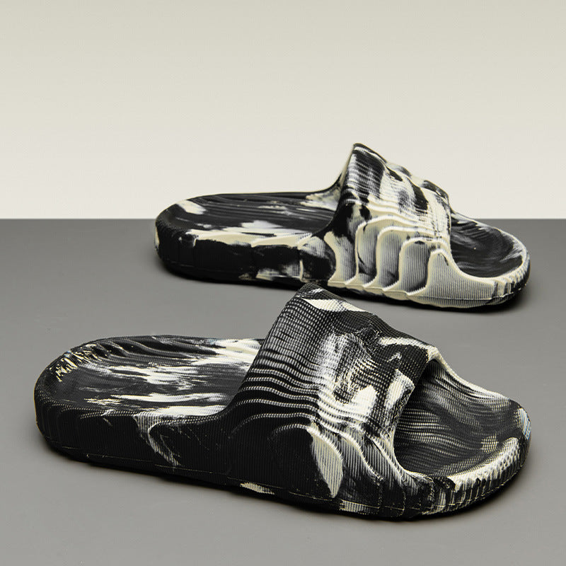 絞り染め風快適なスリッパ