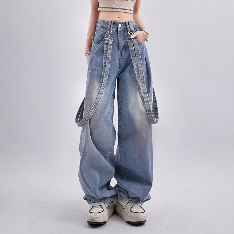 レトロ 小衆の設計  ハイストリートスタイル  カジュアル  ジーンズ