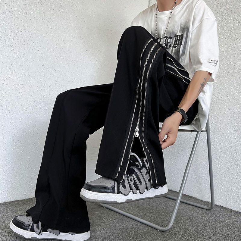 ユニークなデザイン サイドジッパー 幅調整 スラックス