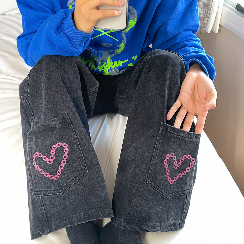 人気商品 INS ユニークなデザイン ヒップホップ風 ジーンズ