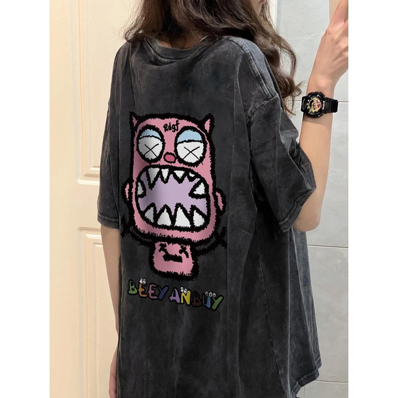 超かわいい小さなモンスター カジュアル 半袖シャツ