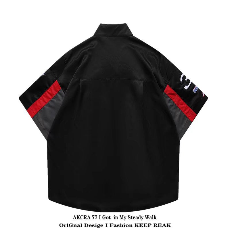 人気商品 超カッコイ アメリカンスタイル 機関車スタイル 半袖シャツ