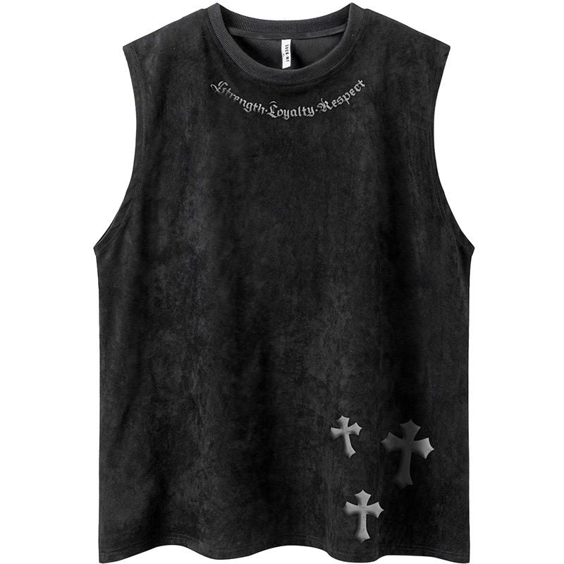 アメリカンスタイル カジュアル 超クールなクロス  タンクトップ