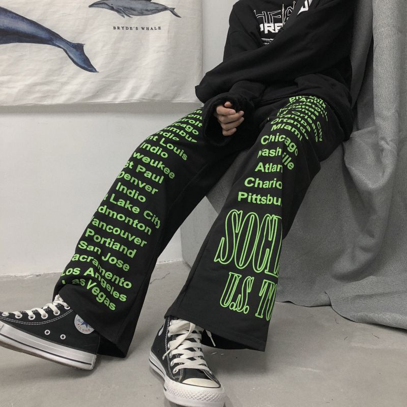 英語プリント 超カッコイイ スラックス