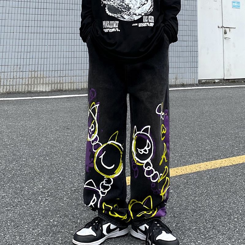 アメリカンスタイル 落書き風  超カッコイイ ジーンズ