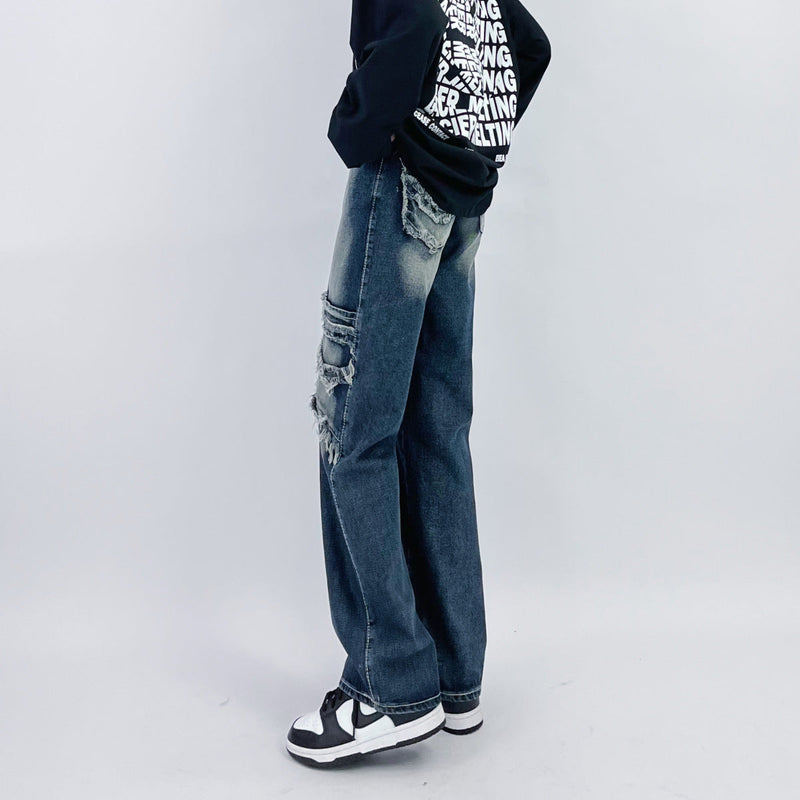 INS大人气 ゆったり快適 超カッコイイジーンズ