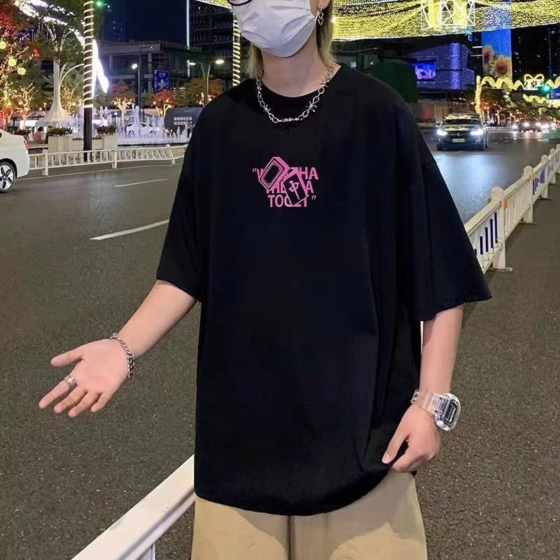 ハイストリートスタイルニュートラル半袖シャツ