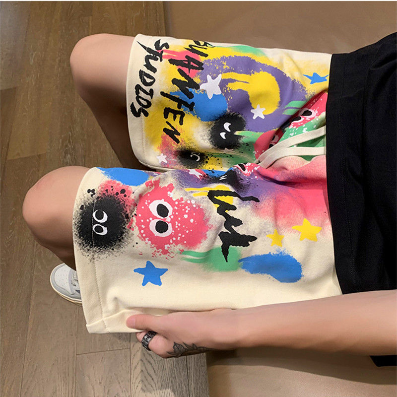 かわいい落書きスタイル カジュアル ショットパンツ