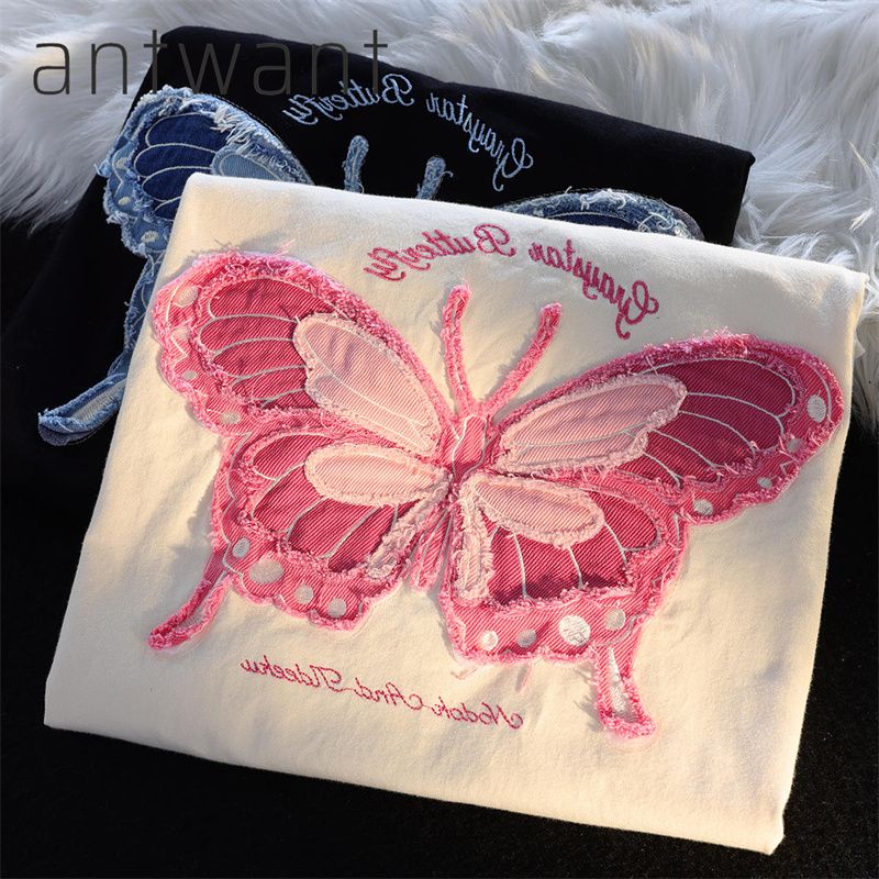 アメリカンスタイル ユニークなデザイン 蝶 半袖シャツ