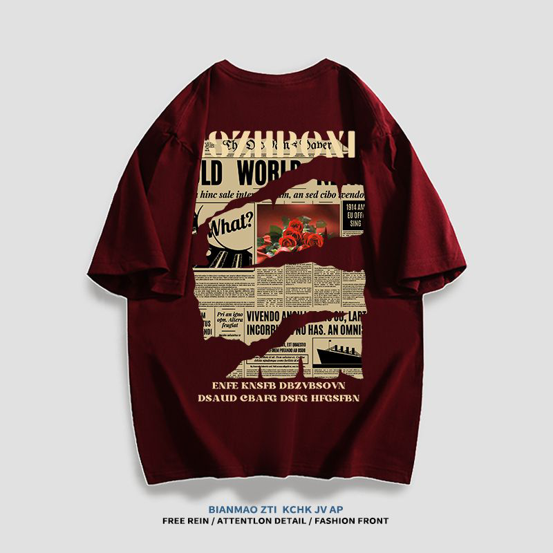 ヴィンテージスタイルカップル半袖シャツ