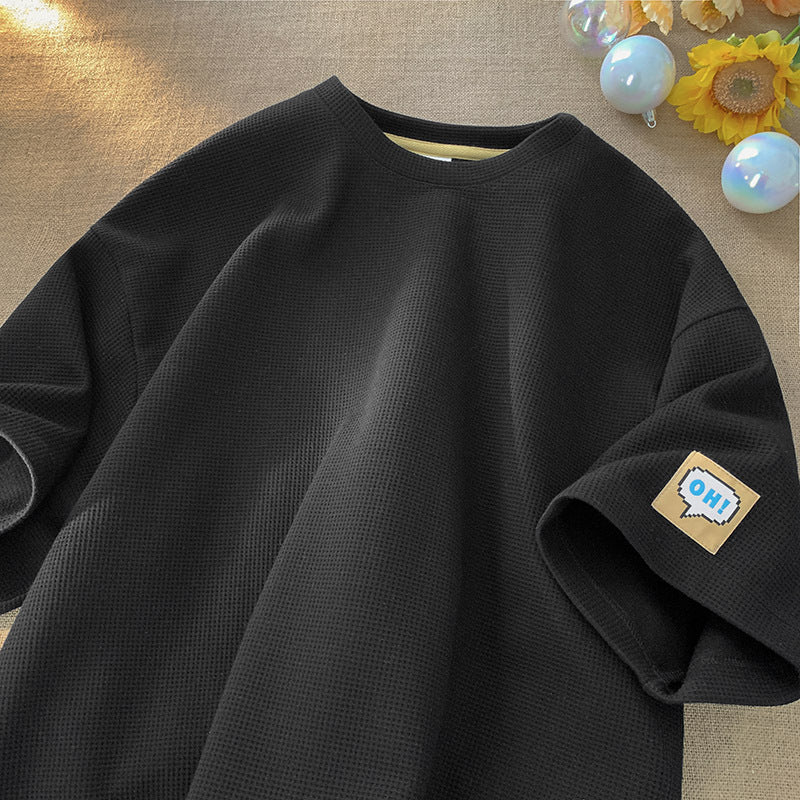 INS大人气 ワッフル カジュアル 半袖シャツ