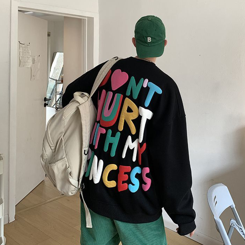 OVERSIZE アメリカ西海岸スタイル カジュアル 长袖Tシャツ