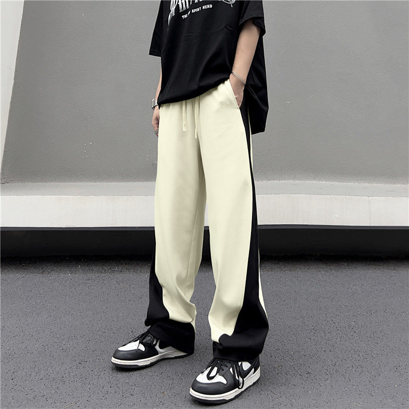 人気爆発  INS  コントラストカラー  カジュアルパンツ