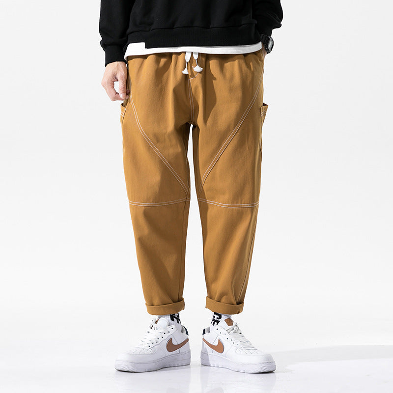 INS　インスタ映え シンプルで汎用性の高いメンズ・カジュアル・トラウザー