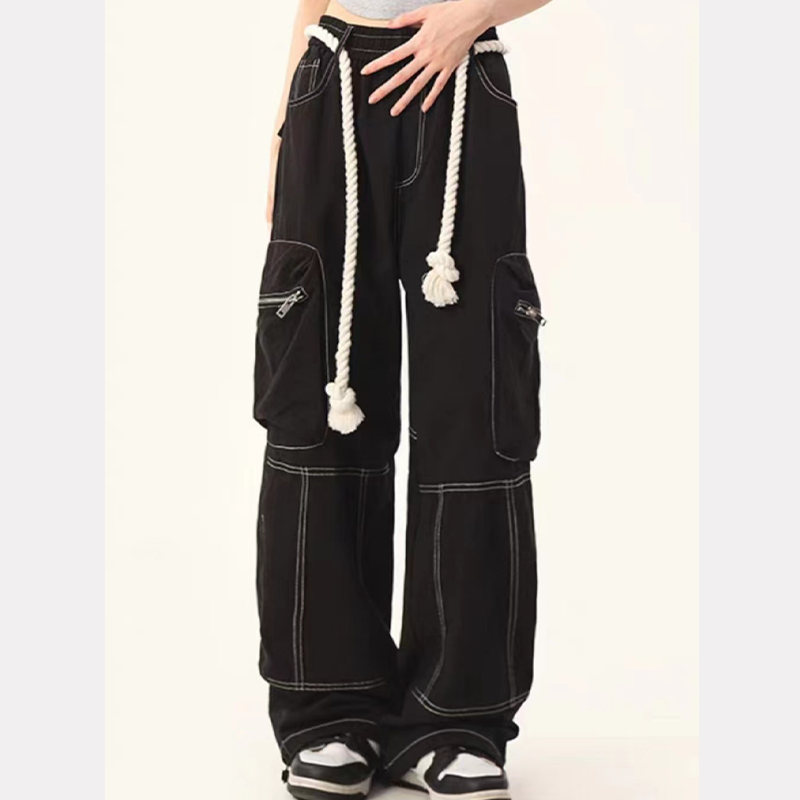 アメリカンスタイル ハイウエスト カジュアル INS大人气 ワークパンツ