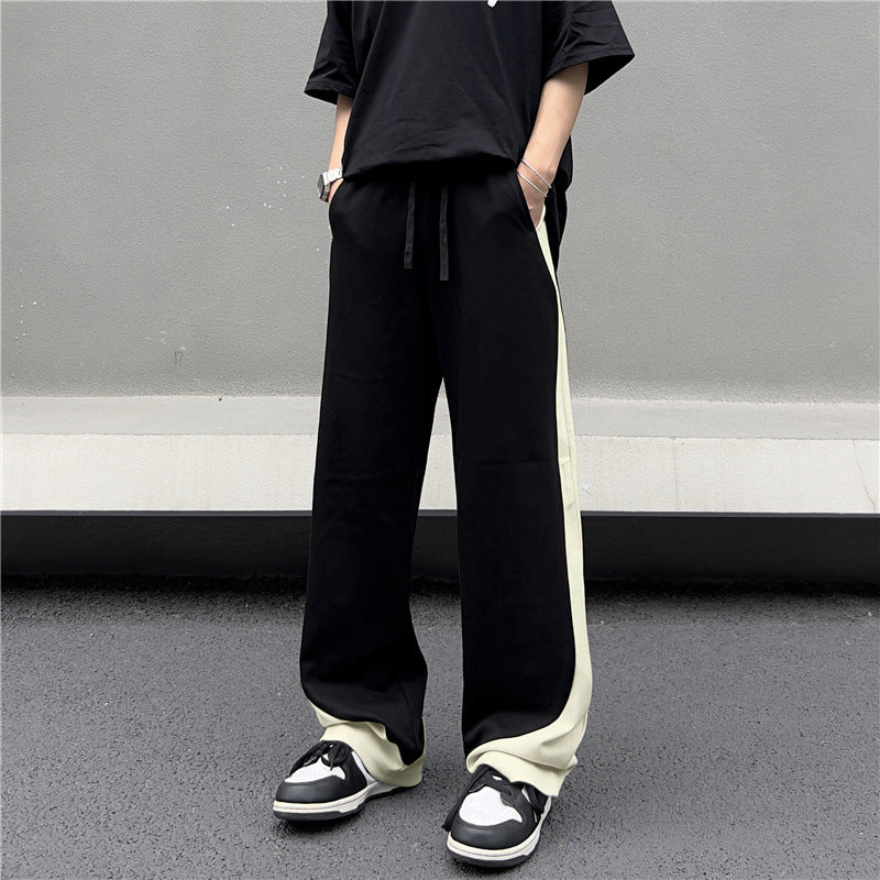 人気爆発  INS  コントラストカラー  カジュアルパンツ