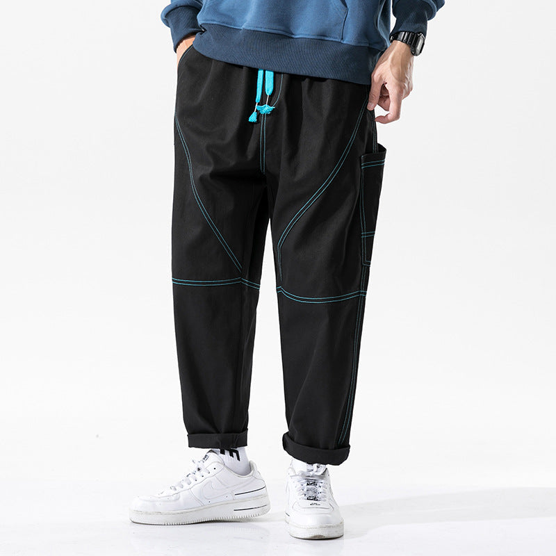 INS　インスタ映え シンプルで汎用性の高いメンズ・カジュアル・トラウザー