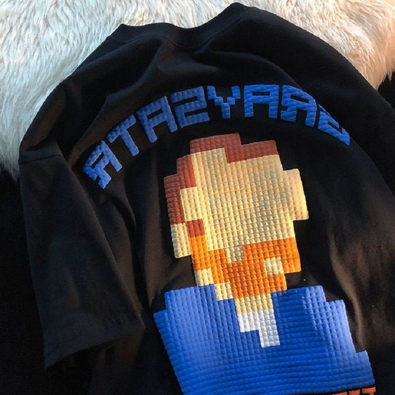 レトロシンプルファッション半袖シャツ