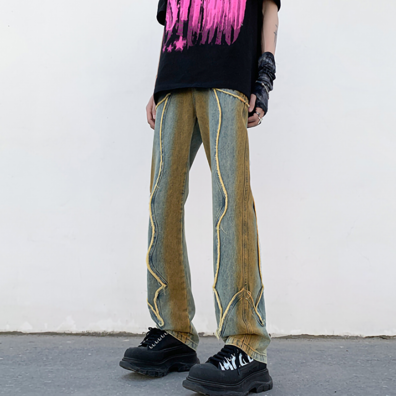 ユニークなデザイン アメリカンスタイル レトロ 超カッコイイ ジーンズ