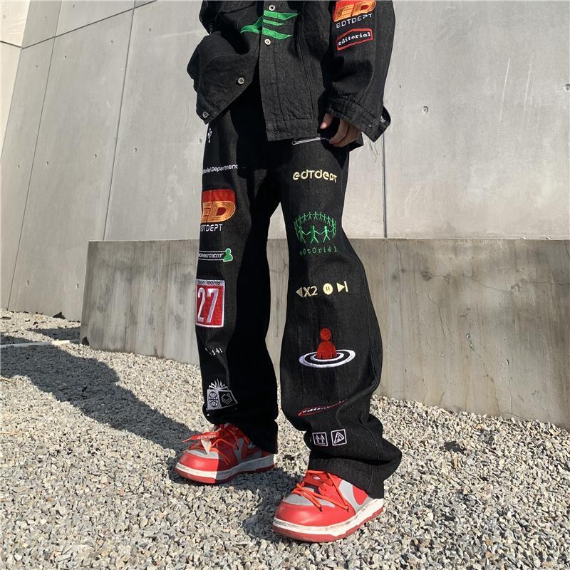 ヒップホップ風 カジュアル ファッション ジーンズ