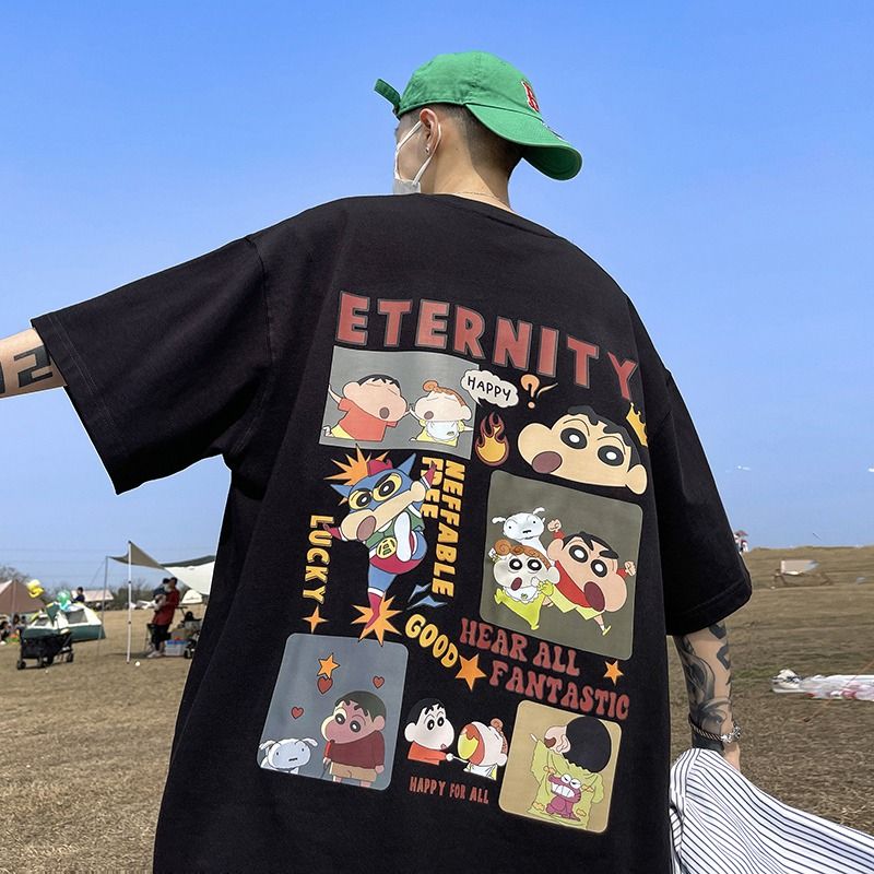 人気爆発 かわいい漫画 カジュアル 半袖シャツ