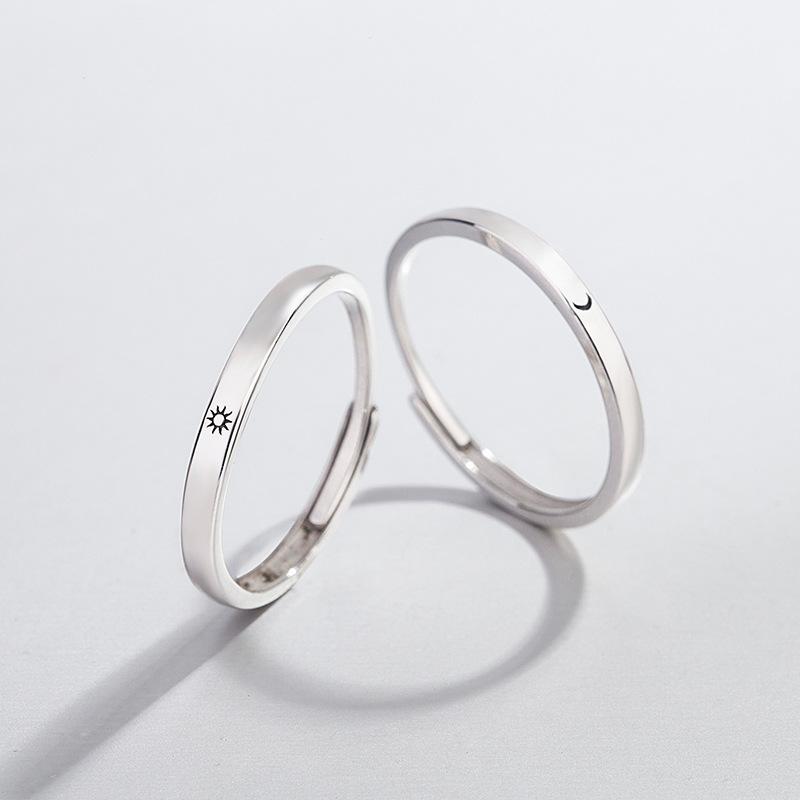 太陽と月  INS  スターリングシルバー  カップルリング