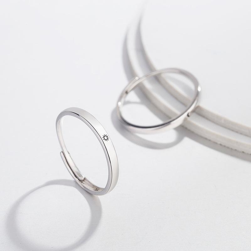 太陽と月  INS  スターリングシルバー  カップルリング