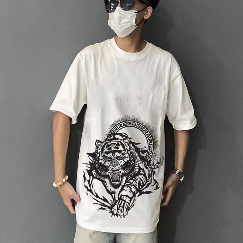 超カッコイイ 強力な虎 カジュアル 半袖シャツ