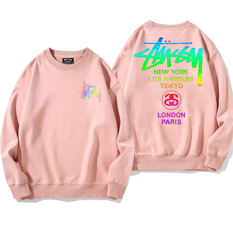 カジュアルグラデーションプリント柄トレーナー