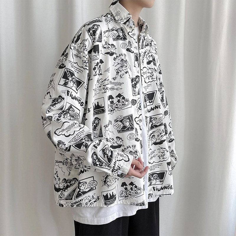 アメリカンコミック風 カジュアル シャツ