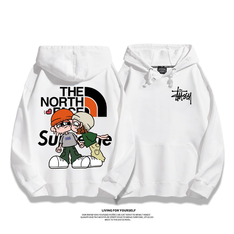 カジュアル カートゥーンカップル パーカー