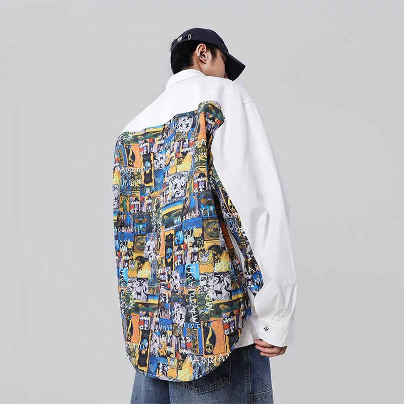 アメリカンスタイル ハイストリートスタイル カジュアル シャツ