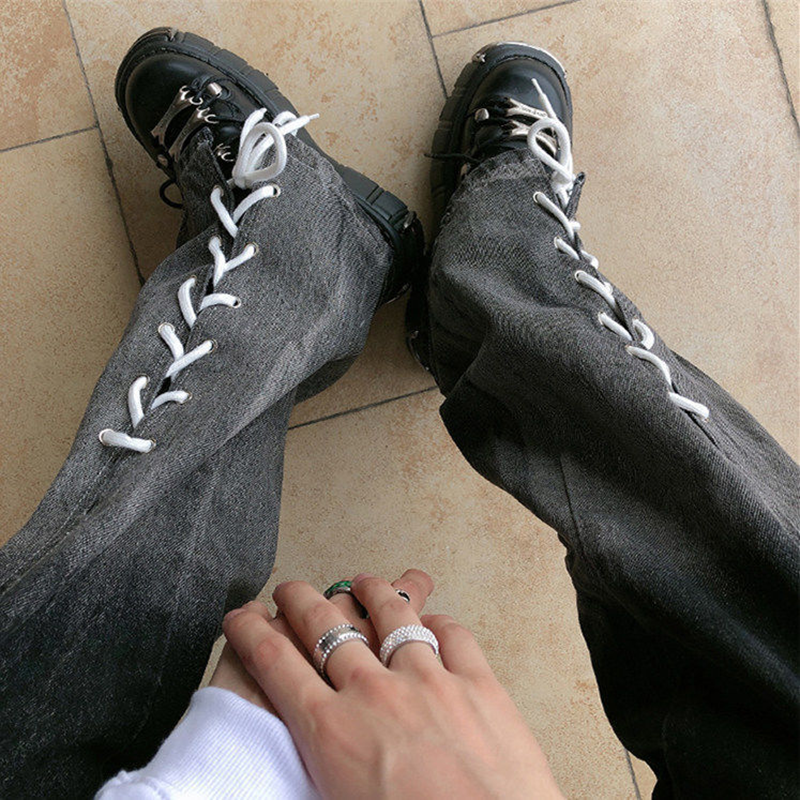 小衆の設計 ハイストリートスタイル グラデーション ジーンズ