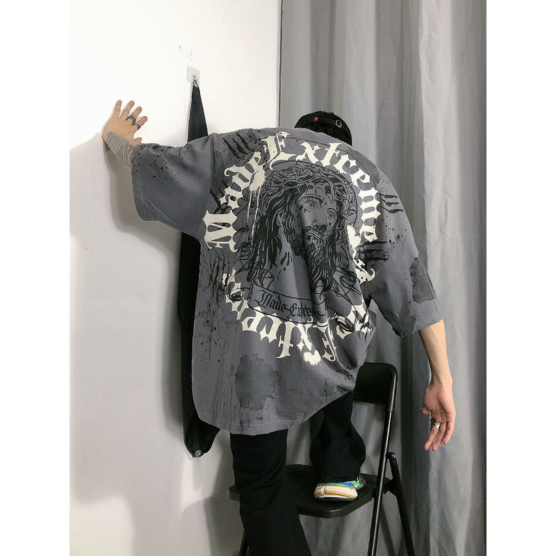 ハイストリートスタイル アメリカンスタイル ストリートスタイル 半袖シャツ