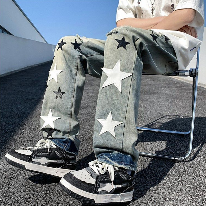 高品質 超カッコイイ HIPHOP ハイストリートスタイル ジーンズ