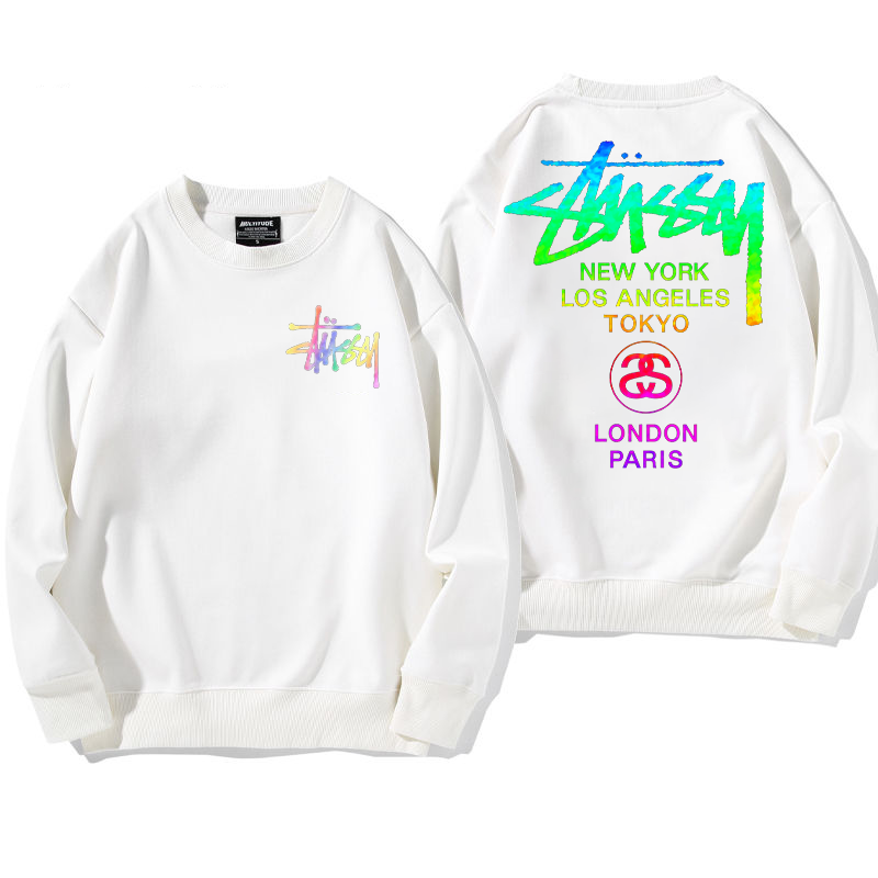 カジュアルグラデーションプリント柄トレーナー