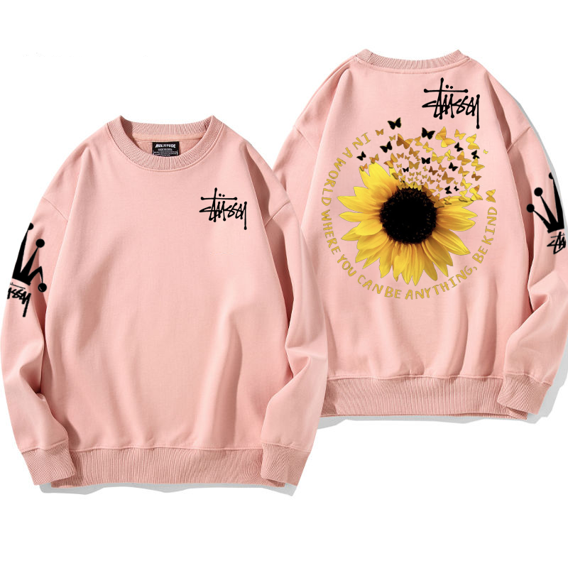 カジュアル ひまわり シンプルファッション カップル パーカー