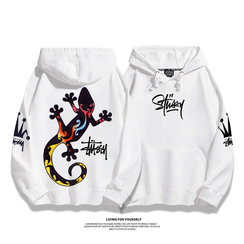 『ヤモリ』クールなトレンドカジュアルパーカー