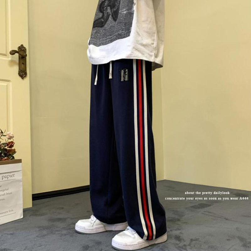 INS ストライプ  カジュアルパンツ