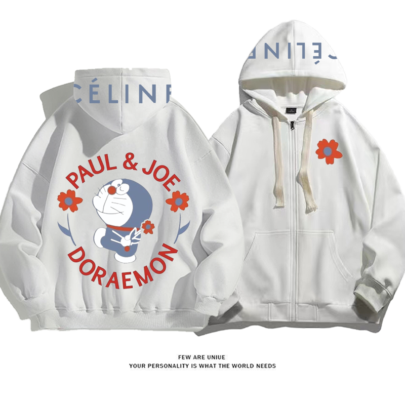 人気爆発青い猫気品のあるデザイン性のあるカートゥーンファッションコート