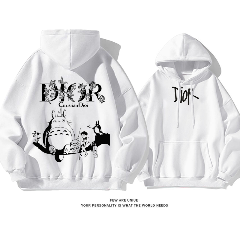 ピュアコットン素材 アニメのキャラクター プリント柄フード付きパーカー