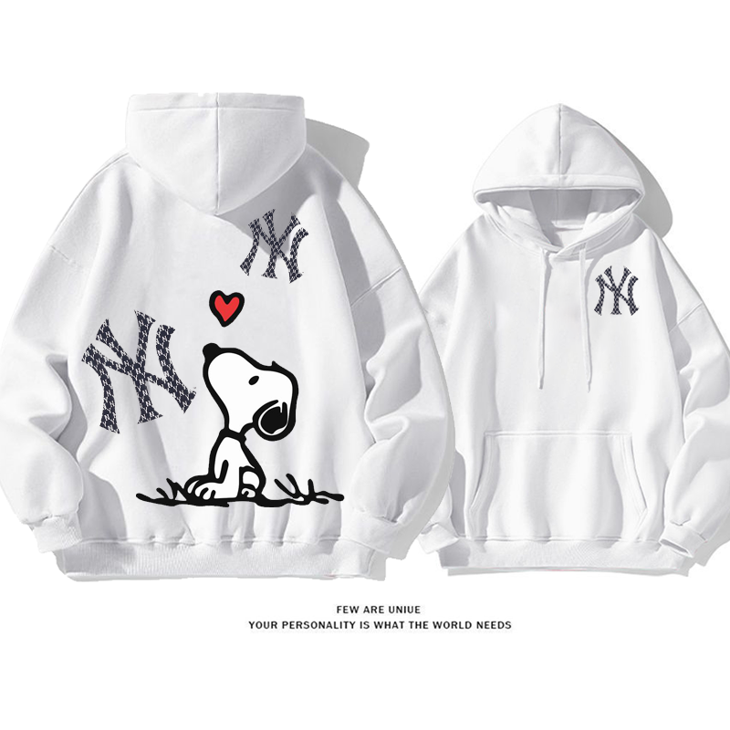 カジュアル人気爆発カートゥーン白い子犬ファッションパーカー